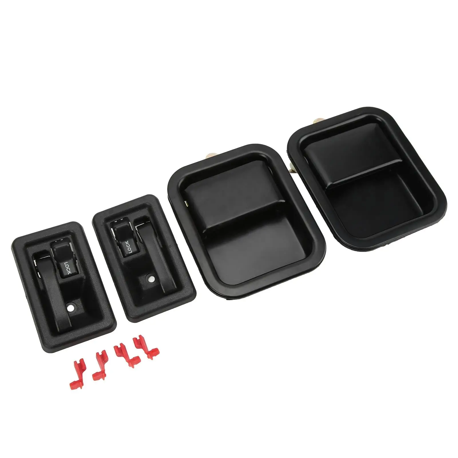 Rustproof Anti-Fade Door Handles Replacement for jeep Wrangler YJ 1991-1996 - Durable Exterior & Interior Parts