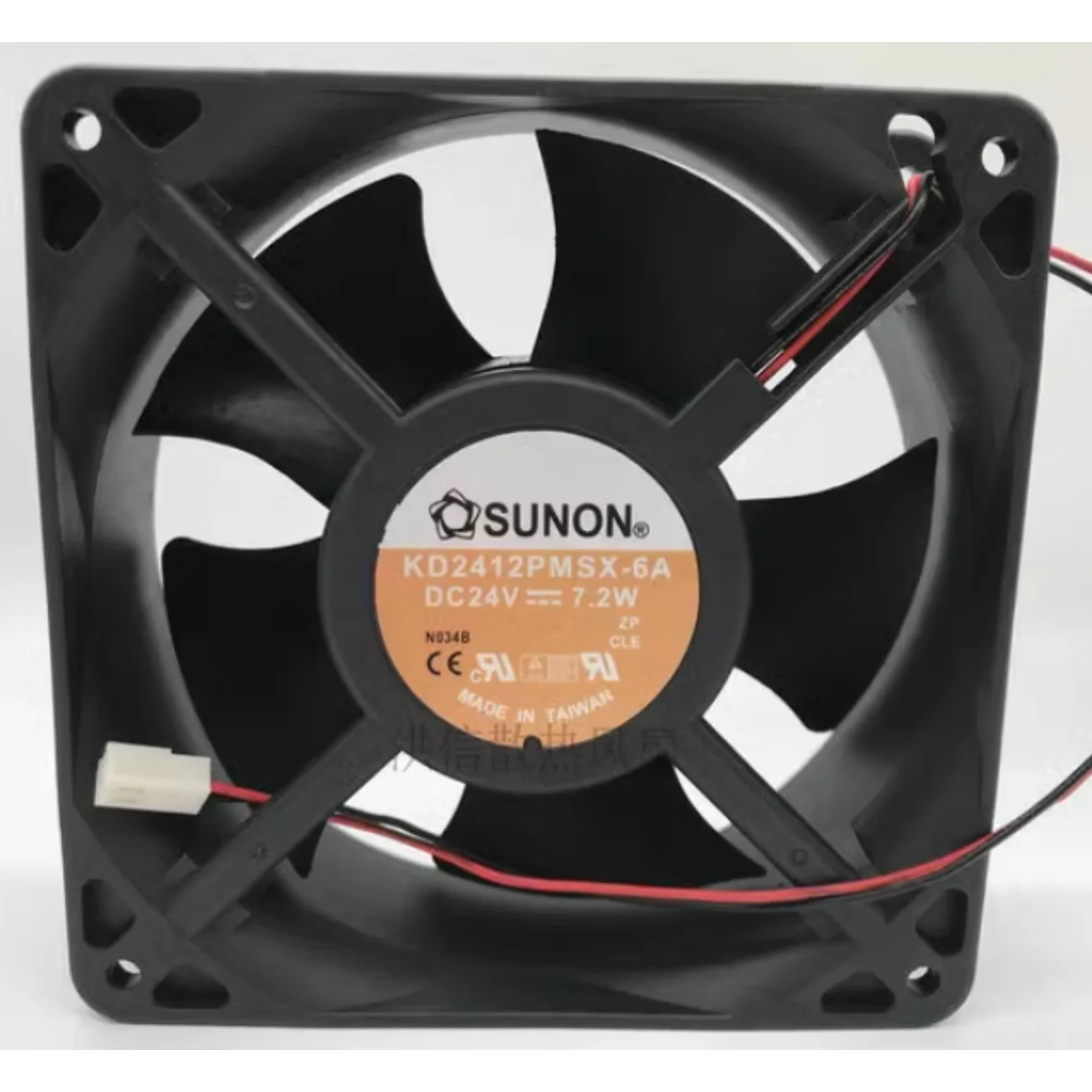 Original SUNON KD2412PMSX-6A DC24V 7.2W 12038 12CM  two-wire inverter fan