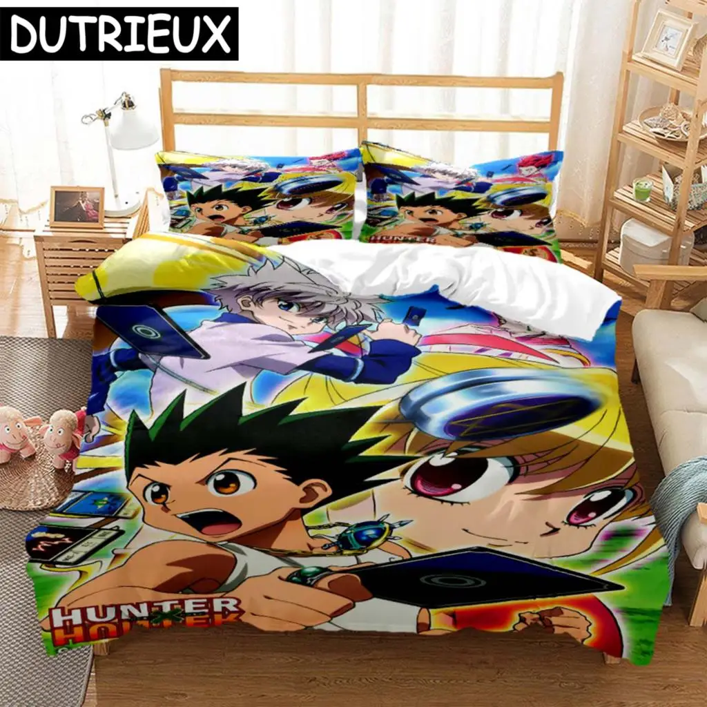 HUNTER×HUNTER Digital Print Polyester Bedding Sets Boys Covers Boys Duvet Cover Set For Teens Bedding Set