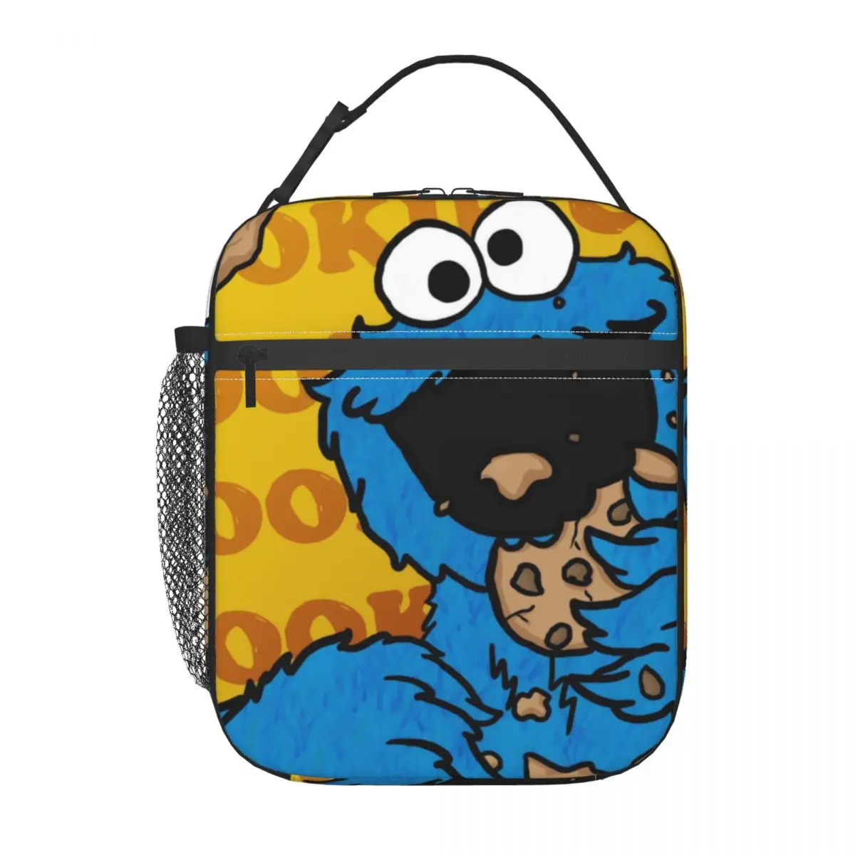 Cookie Monster Cartoon Sesames Street Portable Lunch Box Women Waterproof Cooler Thermal Food Insulated Lunch Bag bambini bambini