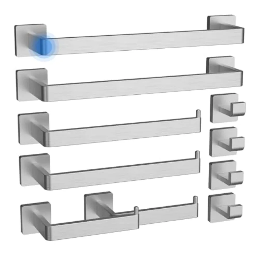 

Toilet Paper Holder Collision Avoidance Towel Racks for Bathroom Thickened Material 304 Stainless Steel Towel Rack 10-Piece Tow