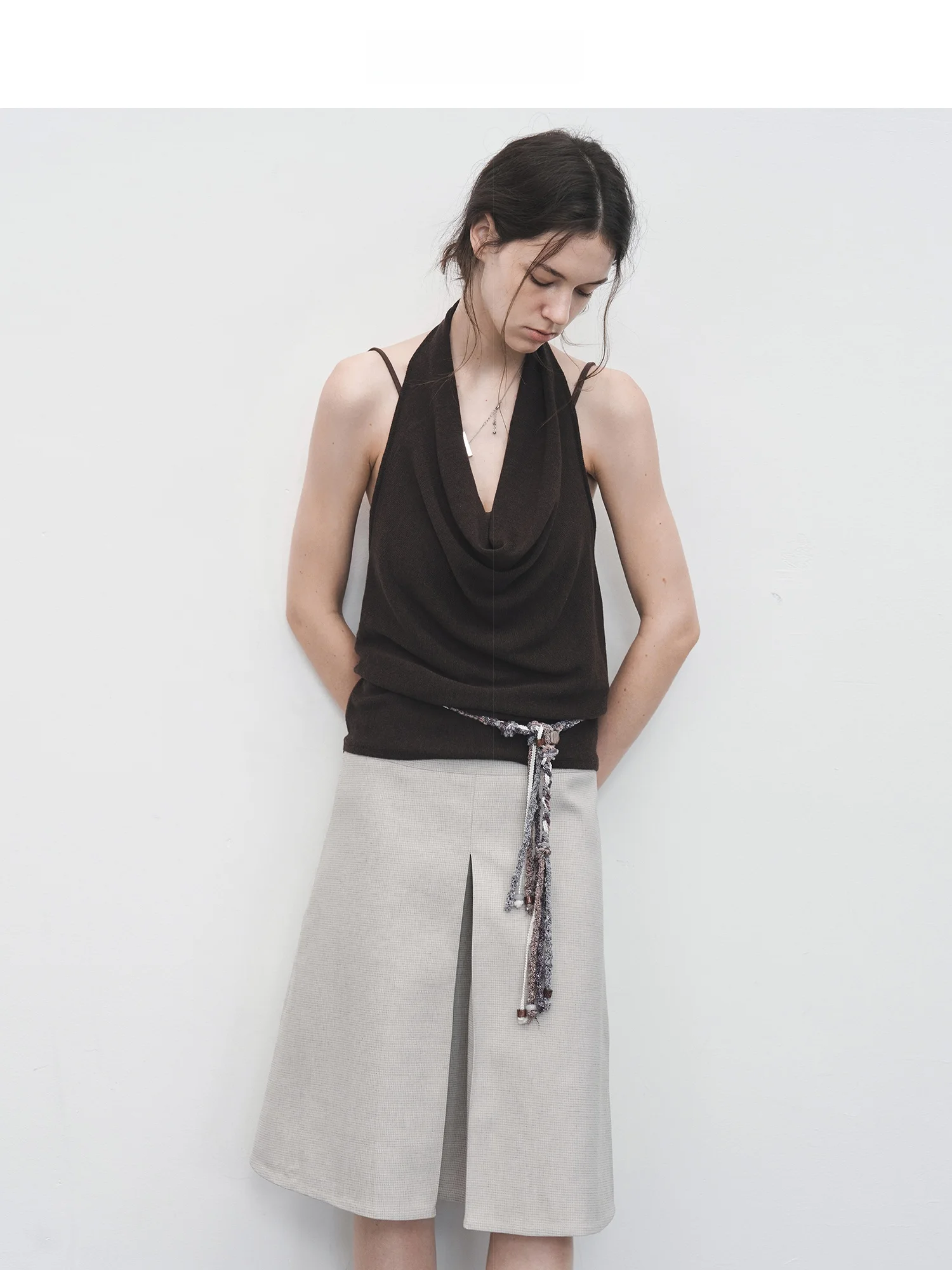 tageechita-ヴィンテージ-ハンドメイド-エイジド-ビーズ織り-テクスチャーベルト-不規則デザイン-センセーション-ウエストチェーン-アクセサリー-若者女性向け