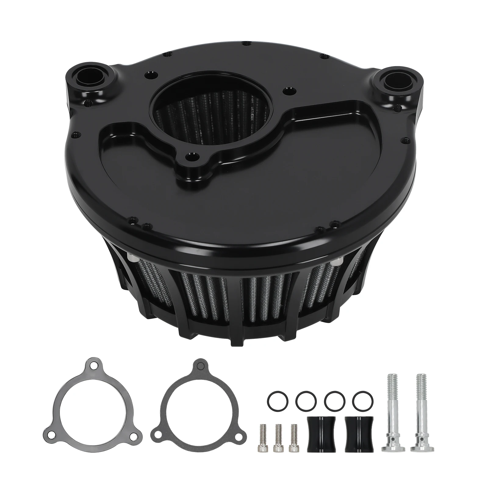 Black Air Filter Cleaner Intake Element For Harley M8 Softail Touring Dyna