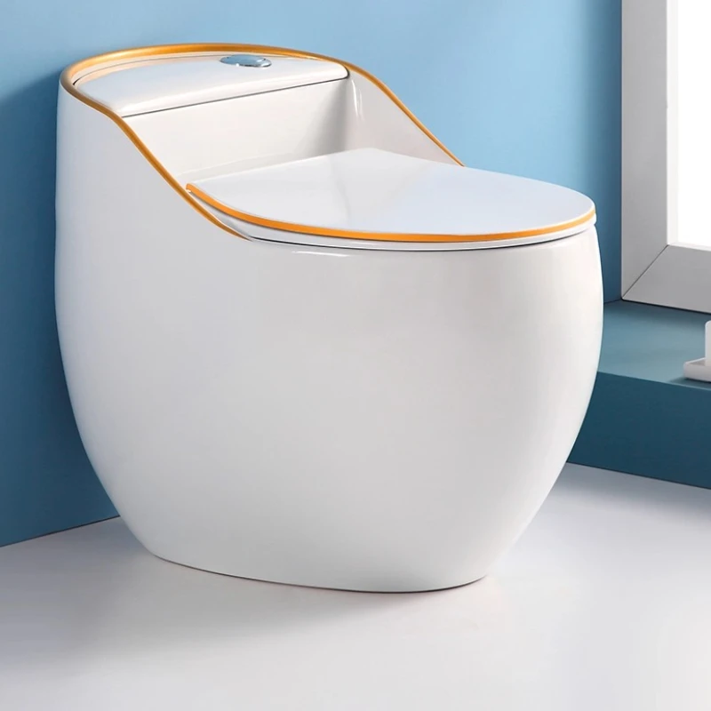 

Small egg toilet siphon household personalized creative platinum color pumping small apartment ceramic toilet