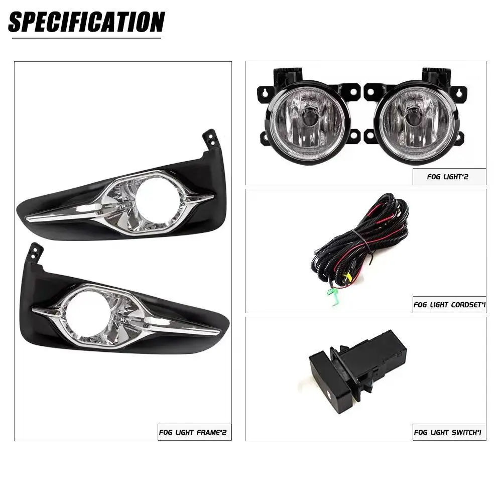 2PCS Fog Lamps For 2017 2018 2019 Honda Fit Jazz Shuttle Halogen Car Front Bumper Daylight Daytime Running Lights DRL