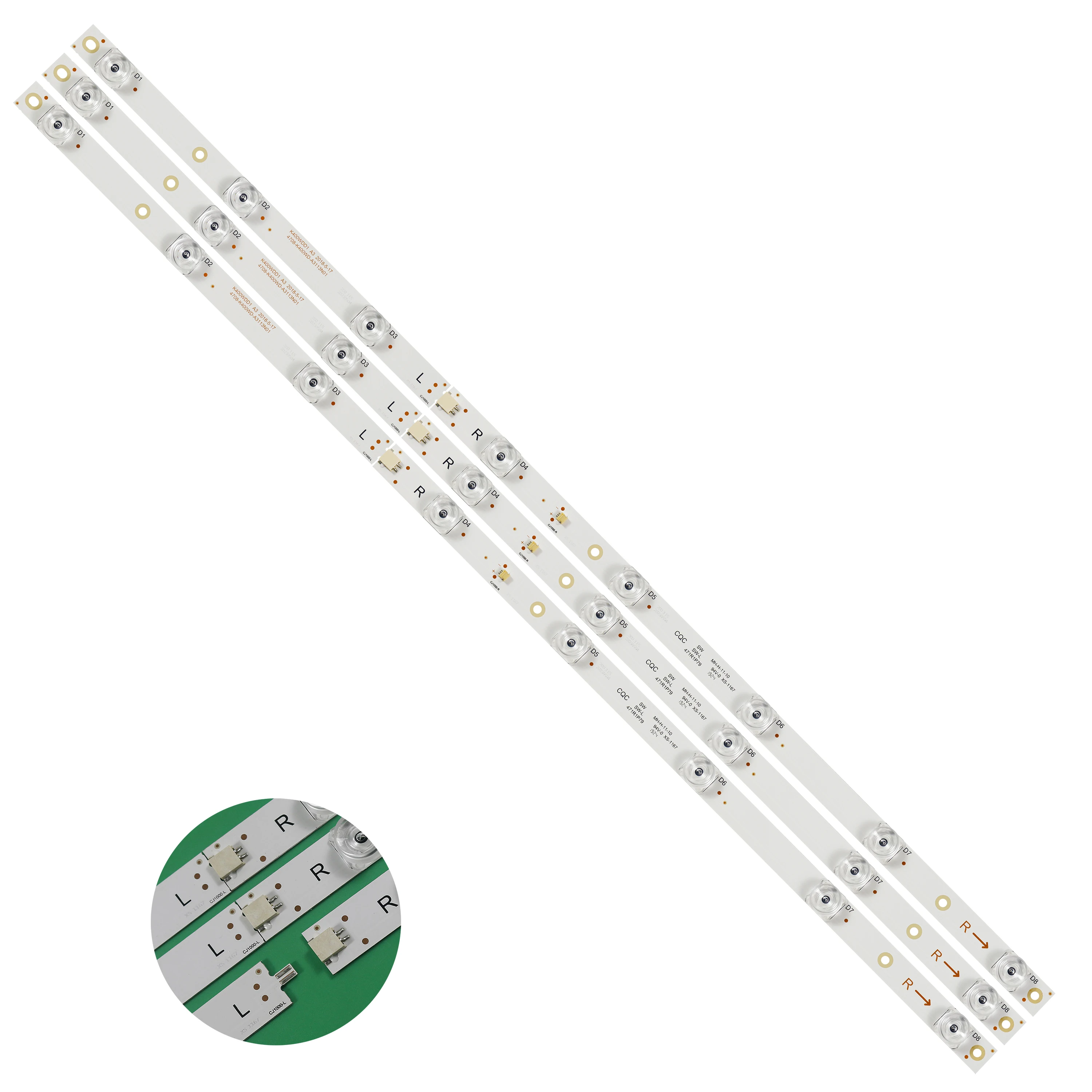 

LED Strip For Atvio At-40is840 At-40ea20pl Atv-40sm 40M3080/60S SL4020V1 K400WDD1 A3 4708-K400WD-A3113N01 4708-K400WD-A1113N01