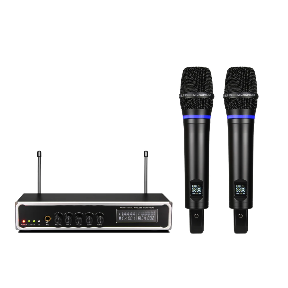 Handheld Microphone for Karaoke Rechargeable Wireless with Music Reverb Party Use Metal Audio Bt Microphone