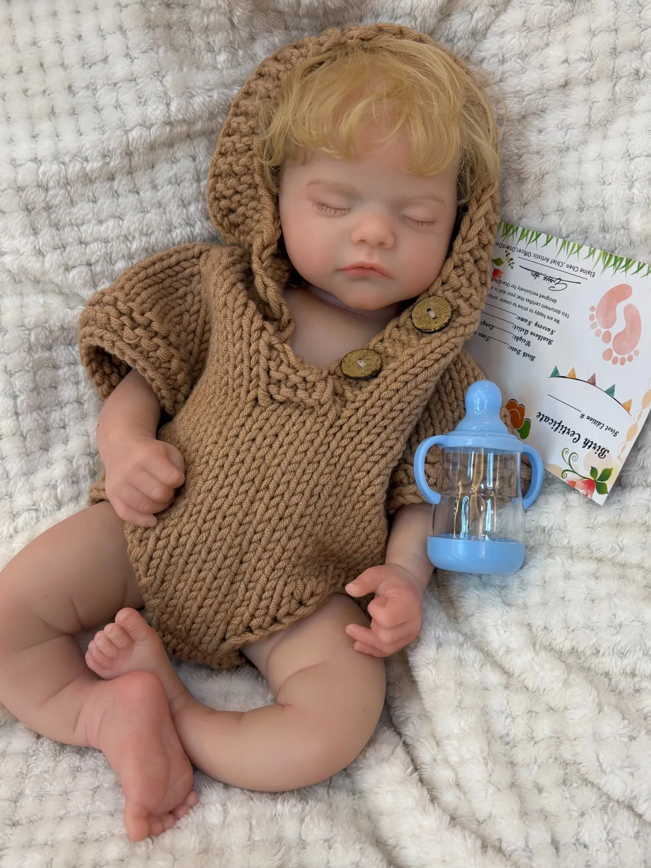 18 بوصة Realista Bebe Reborn de Silicona Sam النوم سيليكون تولد من جديد الصبي لمسة ناعمة الأطفال هدية عيد ميلاد