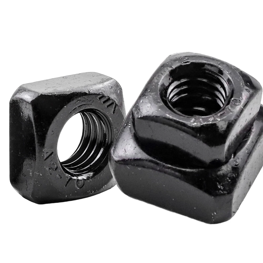 Metric Threaded Square Nuts Black Zinc Plated 304 Stainless Steel M3 M4 M5 M6 M8 M10 M12 Foursquare Quadrate High Quality DIN557