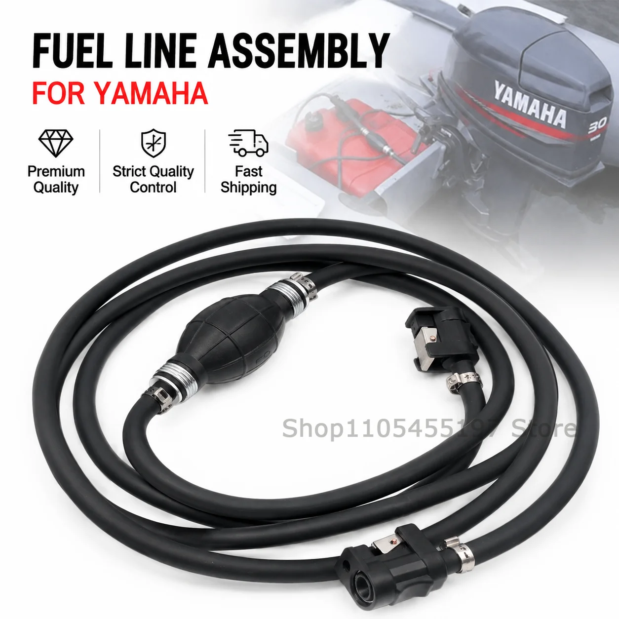 For Yamaha Boat Fuel Line Assembly Gas Hose Marine Line 8mm Boat Marine Motor Engine Outboard Fuel Desiel Line Hose Oil Pipes