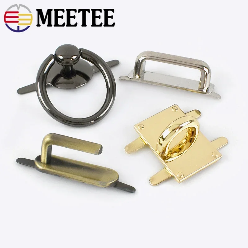 Meetee 5/10Pcs 22-35mm Metal O Ring Handbag Decor Buckles Bag Side Chain Nail Connector Clasps DIY Luggage Hardware Accessories