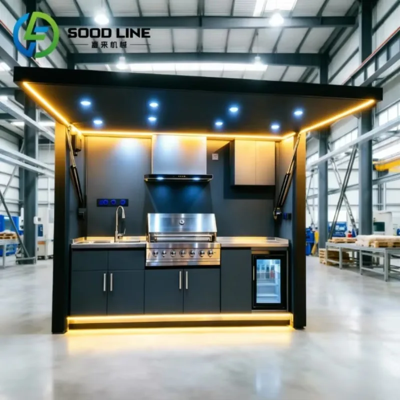 Bbq Island Outdoor Kitchen Custom Portable Outdoor Kitchen Module BBQ Kitchen Set for All Weather Outdoor Cooking Station