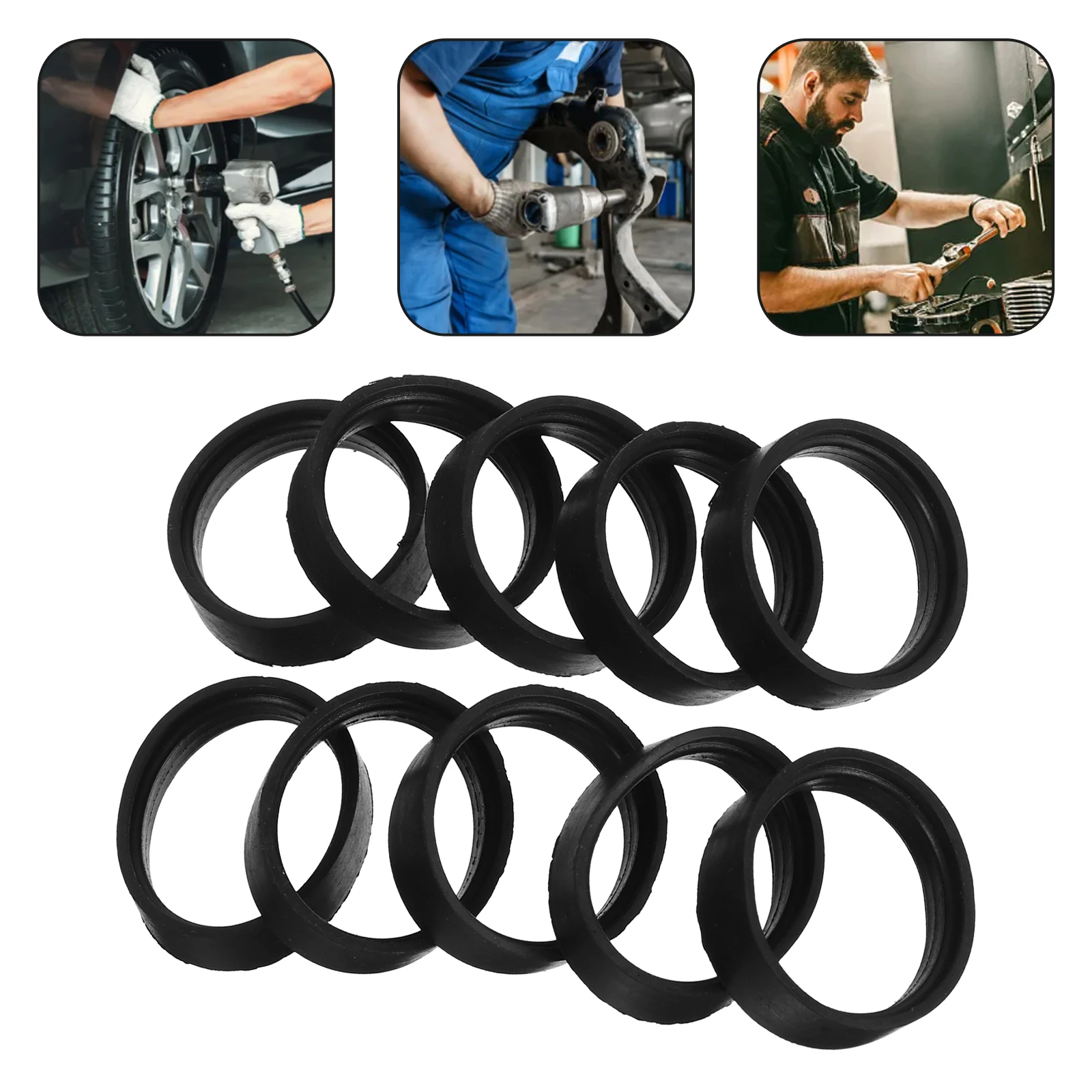 

10pcs Rubber Sealing Rings Wrench Retainer Replacement Electric Wrench Socket Drive Rings Wear Resistant