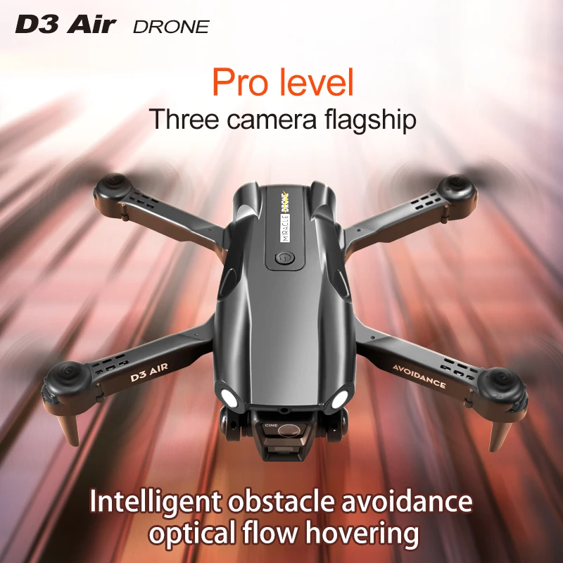 

D3 HD dual-camera quadcopter drone, 1800mAh large battery, easy for beginners to use.