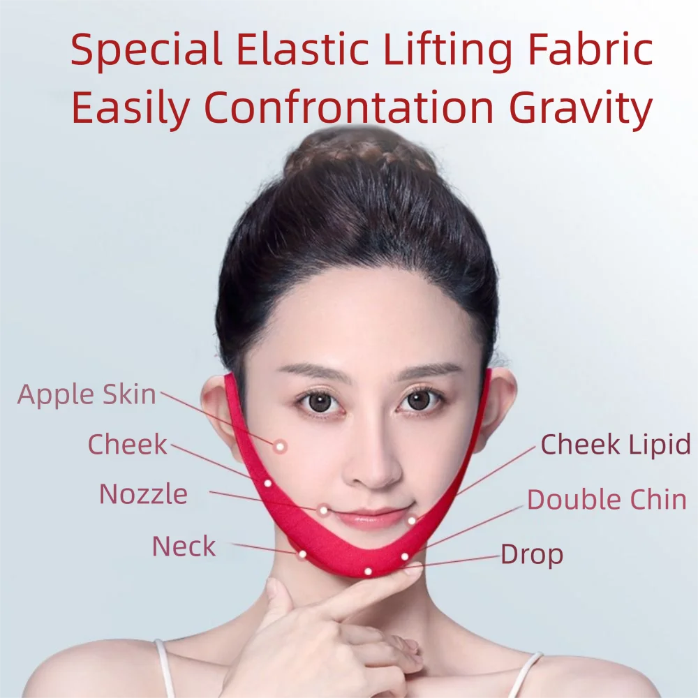 5 pz/pacco V Forma Maschera di Sollevamento Del Viso V Linea Firm Strumento di Bellezza Viso Lift Maschera Cura del Viso Ipoallergenico Massaggiatore Facciale