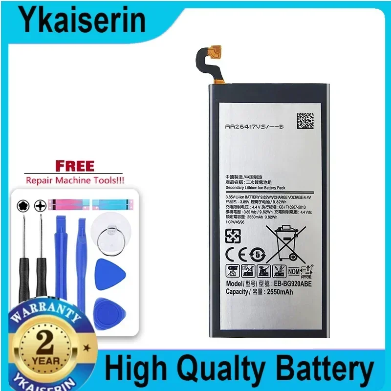 New EB-BG920ABE EB-BG920ABA 2550mAh Battery for Samsung Galaxy S6 G9200 G9208 G9209 G920F G920 G920V/T/F/A/I Bateria + Track NO