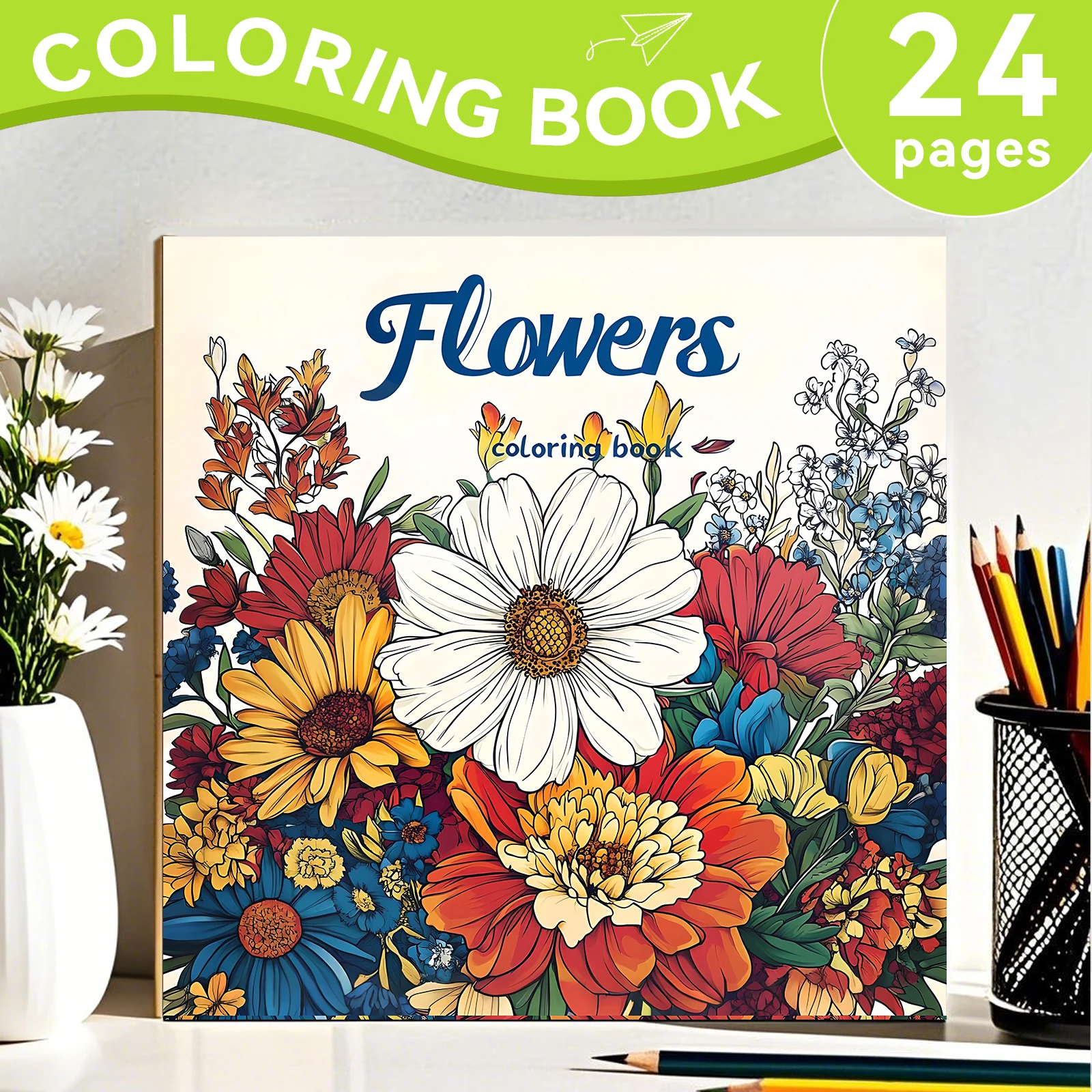 Flowers Coloring Book Anti Stress Floral Patterns Drawing Book Relaxation Art Therapy Coloring Pages For Adults
