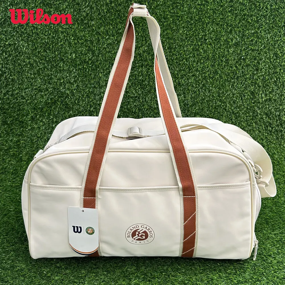 Wilson 2025 Roland Garros Session Small Duffel Bag Vintage Tennis Racket Backpack Clothing Bag Accessories Bag for Men and Women