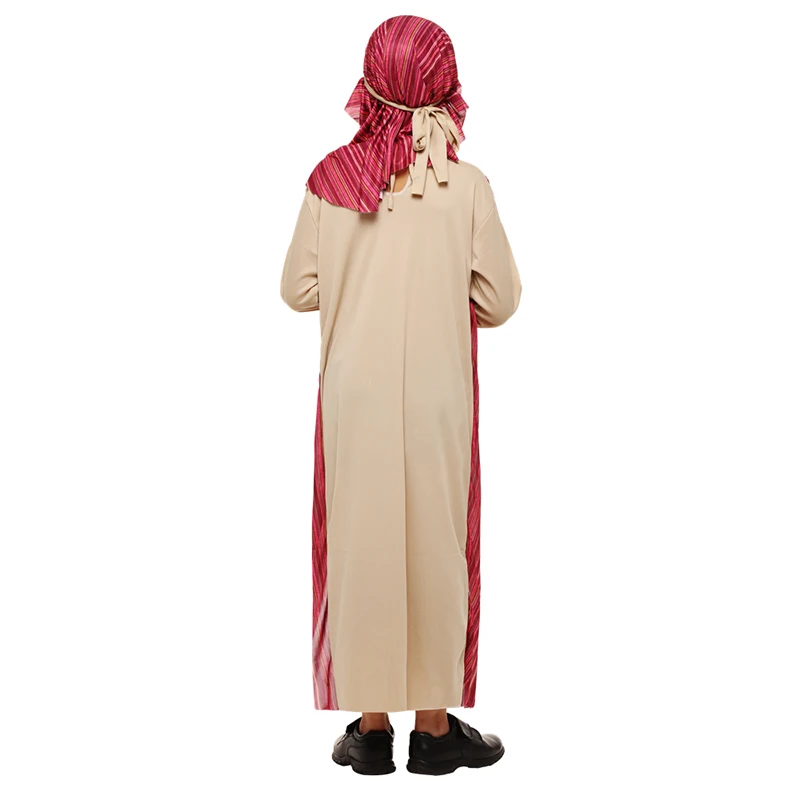 Bata musulmana árabe saudita para niños, Abaya, caftán de oración islámica, ropa de manga larga, vestido de Oriente Medio para adolescentes, disfraz de Dubái