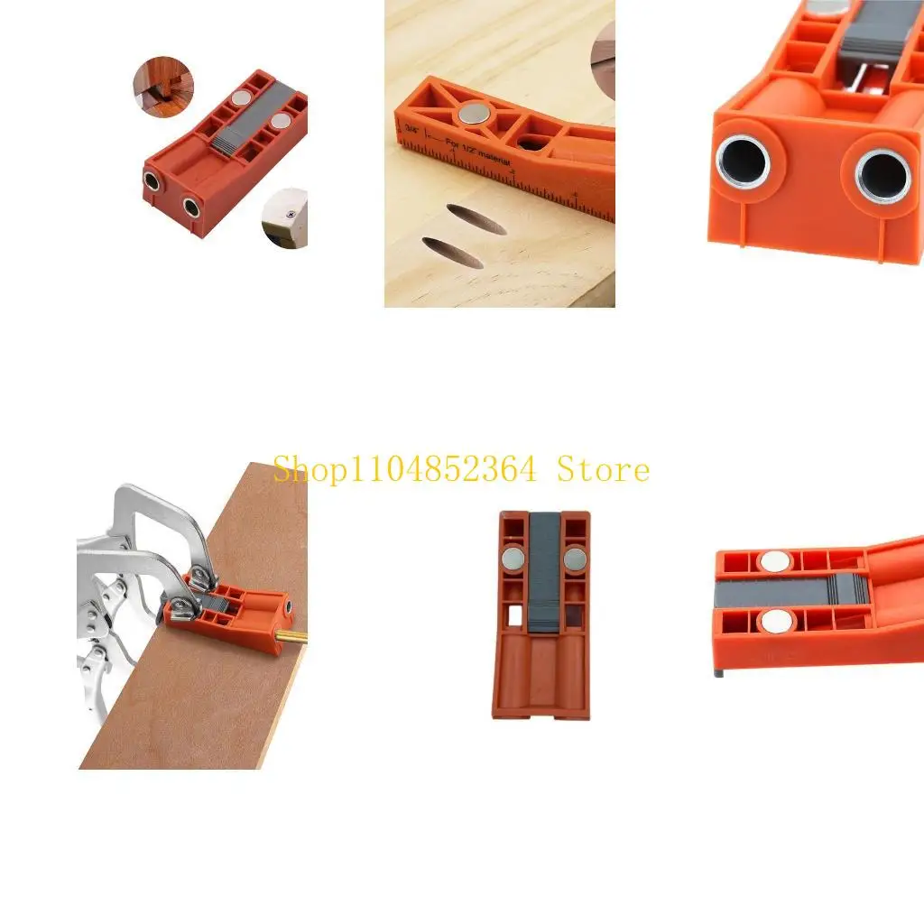 652F Woodworking boorgids Dowel Jig Hole Positionering Accessoires Zelfcentrum