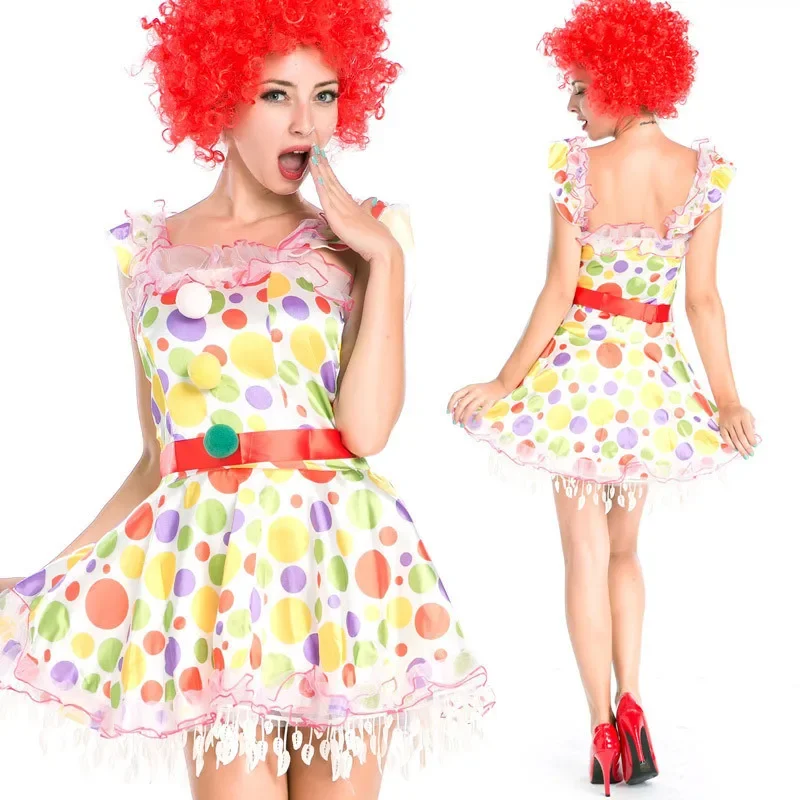 

Cartoon Circus Clown Role Plays The Clown Cosplay Take The Halloween Costume With Wig
