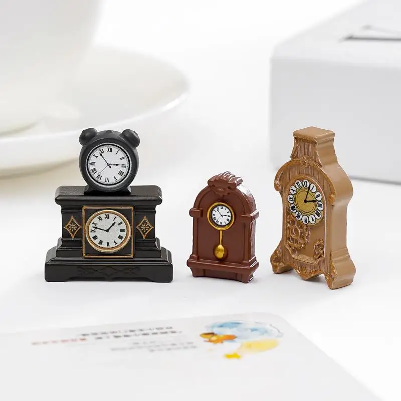 

1/8 шт. Аксессуары для кукольного домика 1:12, миниатюрные настенные часы, европейские винтажные часы, модель мебели, декор, игрушка