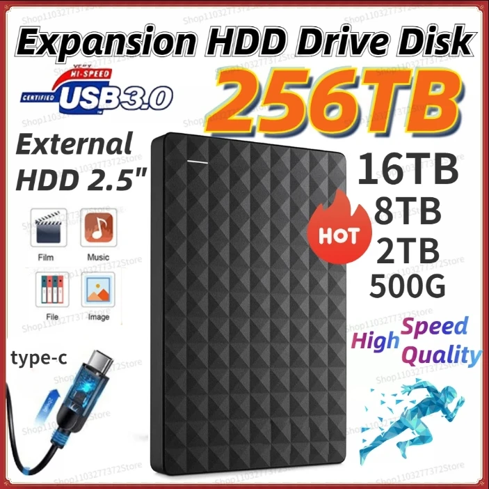 

Expansion HDD Drive Disk 500GB 1TB 64TB USB3.0 External HDD 2.5" Portable External Hard Disk hdd жесткий диск 외장하드 hard drive