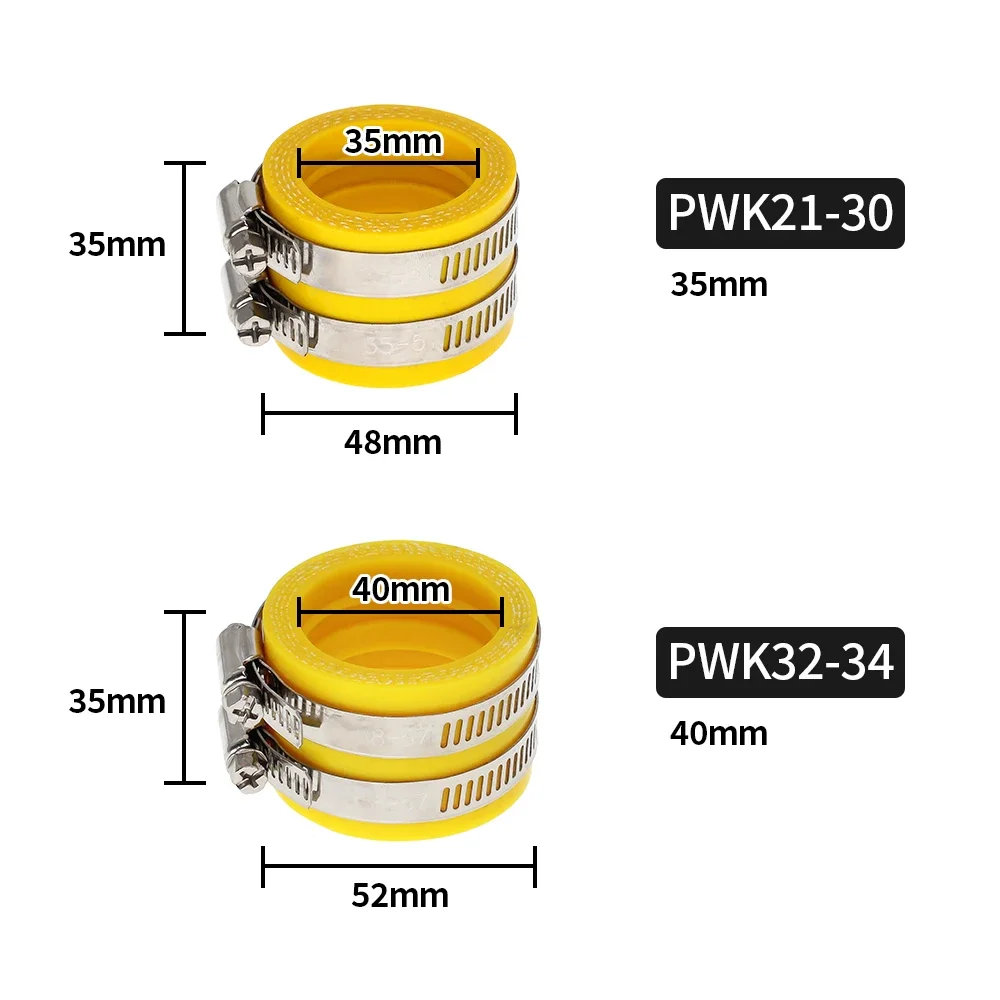 PWK 35 40mm Motorcycle Carburetor Rubber Adapter Inlet Intake Pipe For MIKUNI KEIHIN KOSO PWK Carburetor Carb Accessory