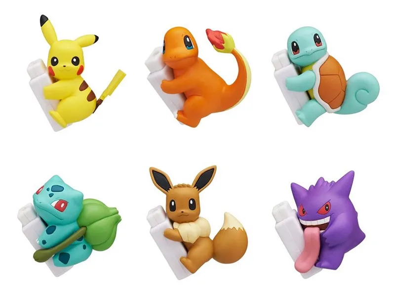 

Gashapon Toy Pokemon USB Decoration Charging Data Cable Protection Clip Twist Egg Pikachu Gengar Eeve Figure Model Toys