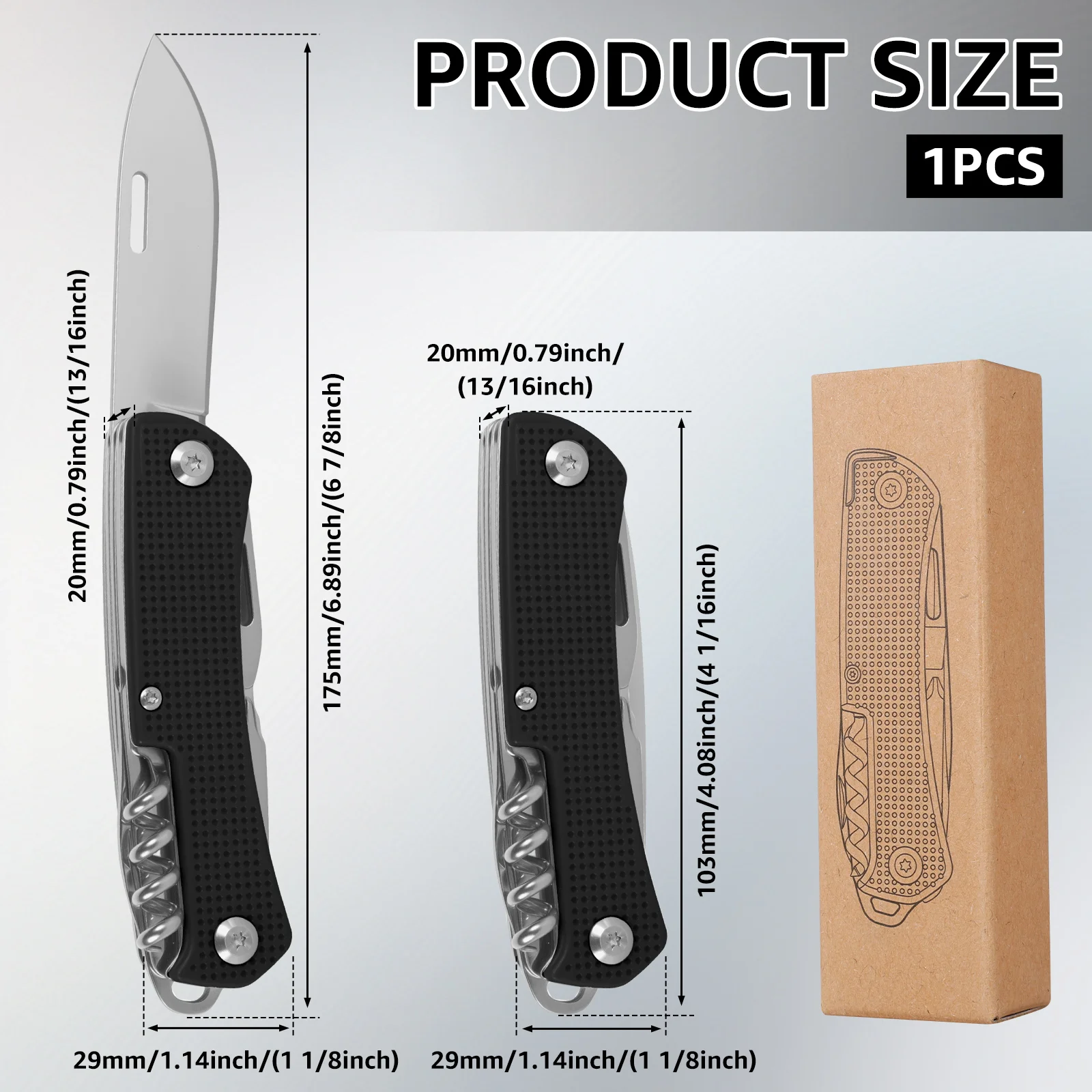 Multitool Pocket Knife Multifunctional Folding Knife with Bottle Opener Saw Cutter for Outdoor Camping Climbing Emergency Tools