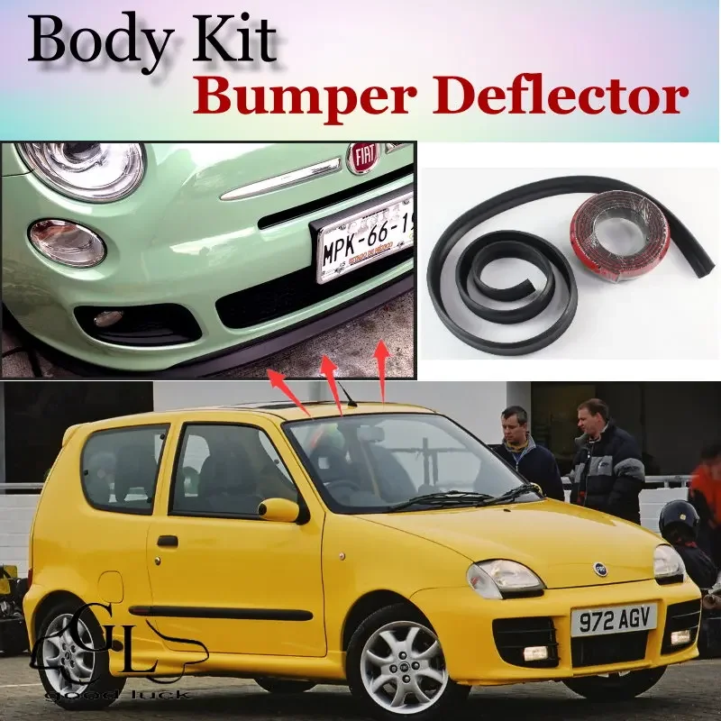 Bumper Lip Deflector Lips ForFiat Seicento / 600 Front Spoiler Skirt For TopGear friends Car View Tuning / Body Kit / Strip