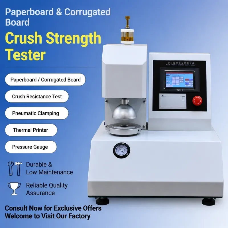 Automatic Breaking Strength Tester High-precision Carton Breaking Tester Cardboard Bursting Strength Testing Machine