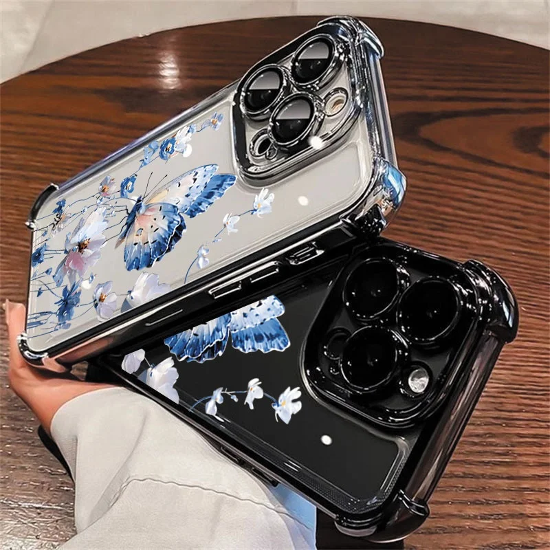 Bunte Schmetterling Hülle für Samsung Galaxy S25 S24 S23 S22 Plus Ultra FE A56 A26 A14 A15 A16 A36 A55 A54 A34 A35 Malerei Cover