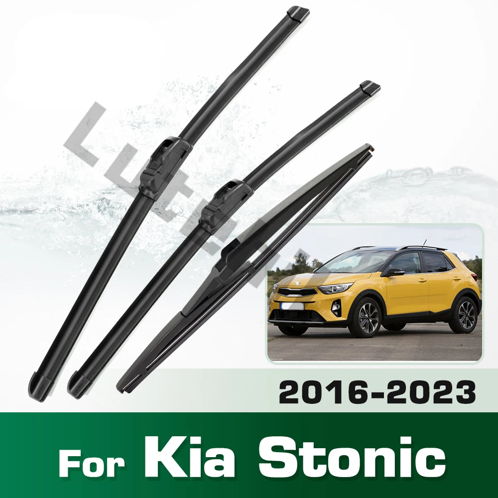 Scheibenwischer vorne und hinten, Set für Kia Stonic 2016–2023, Windschutzscheibe, Windschutzscheibe, Fenster, Auto-Regenbürsten, 26 Zoll + 16 Zoll + 11 Zoll