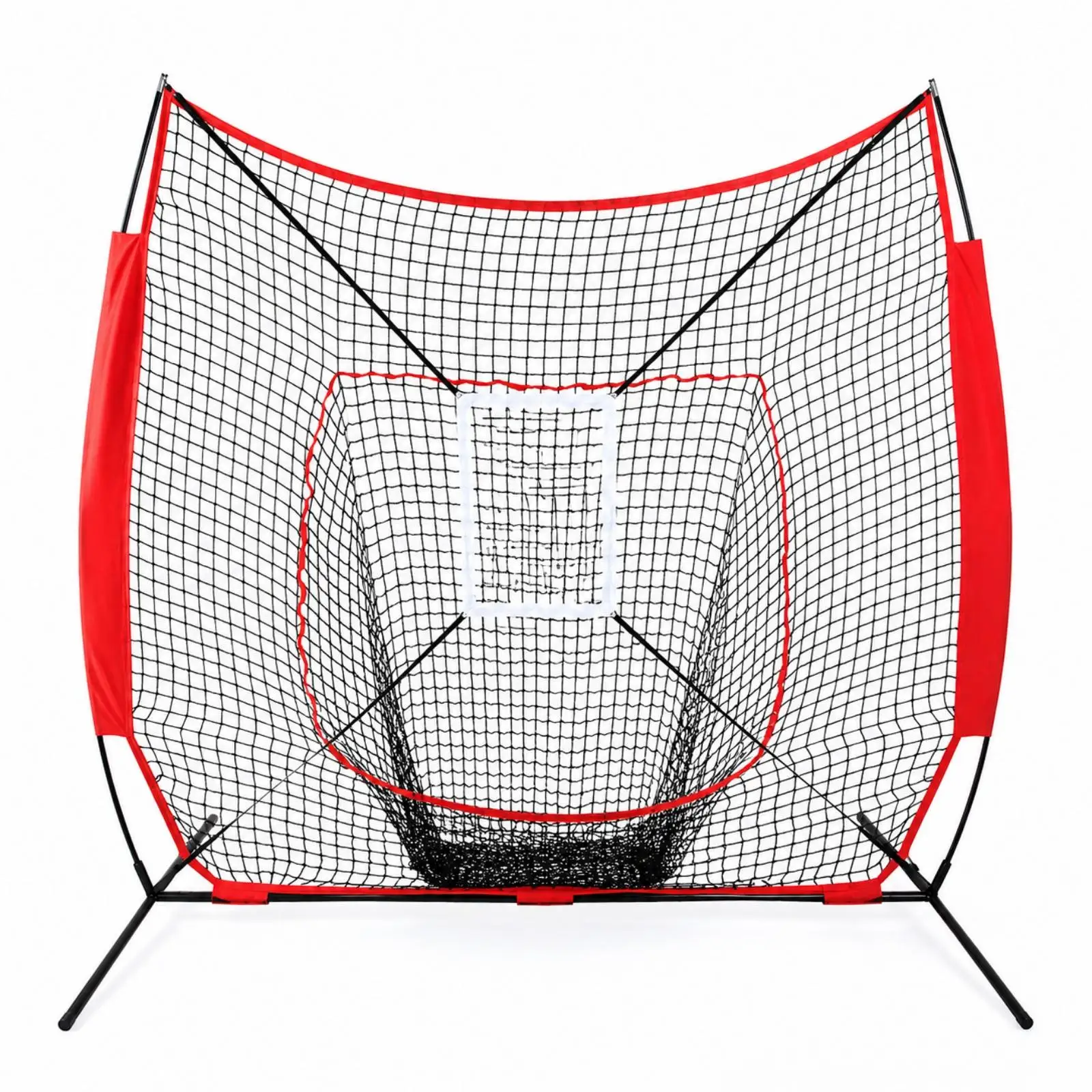 Practice Net with Target Freestanding Baseball Practice Net Portable for Coaches