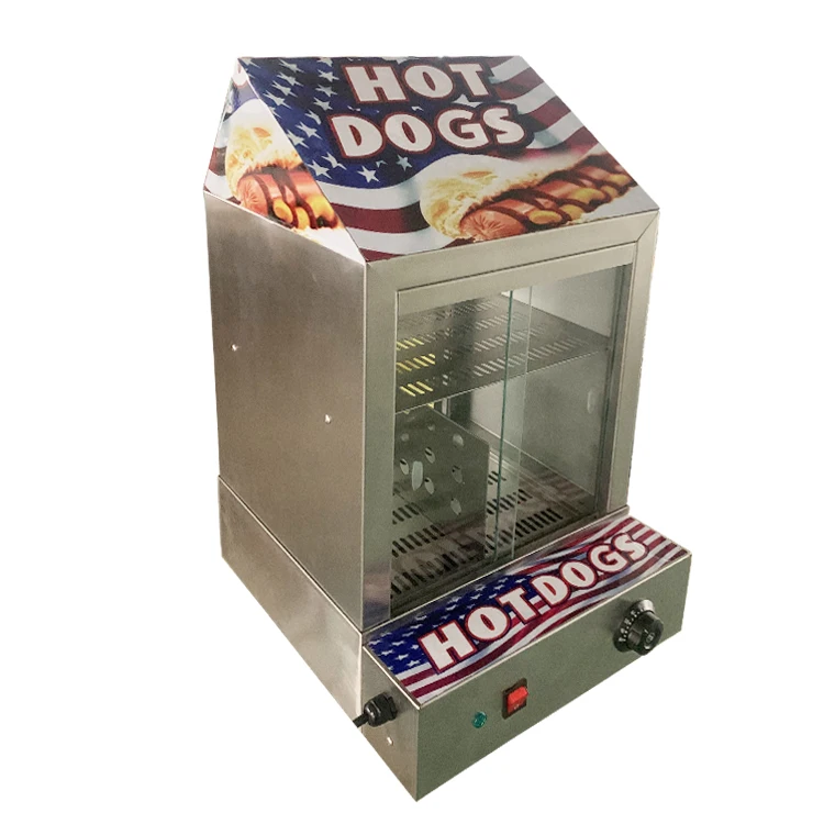 2026 CY-HD Portable Electric Snack Machine Hot Dog Cooker And Bun Warmer LED Lighting Hot Dog Steamer