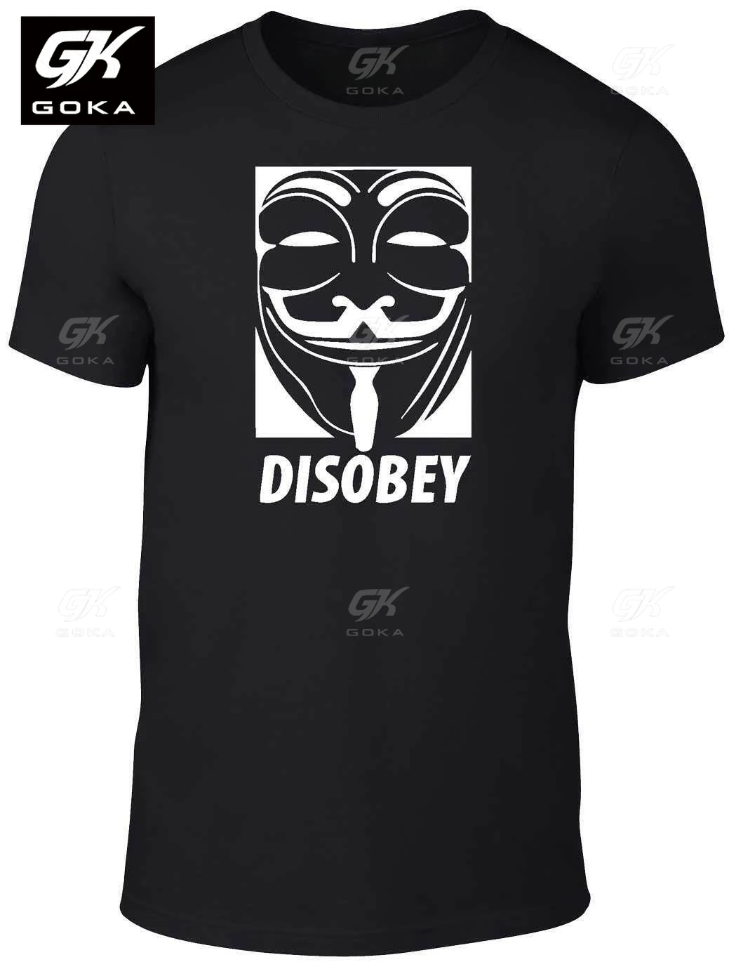 Disobey Anonymous Anon Vendetta Graphic T-Shirts Mens Clothing Cotton Tees Vintage Tops Printed  Y2K Clothes Classic T Shirt