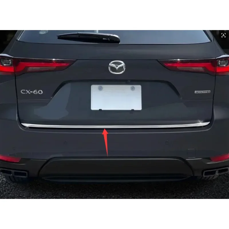 

For MAZDA CX-60 CX60 2022-2023 2024 2025 Stainless Steel Tailgate Garnish Molding Strip Rear door trunk cover