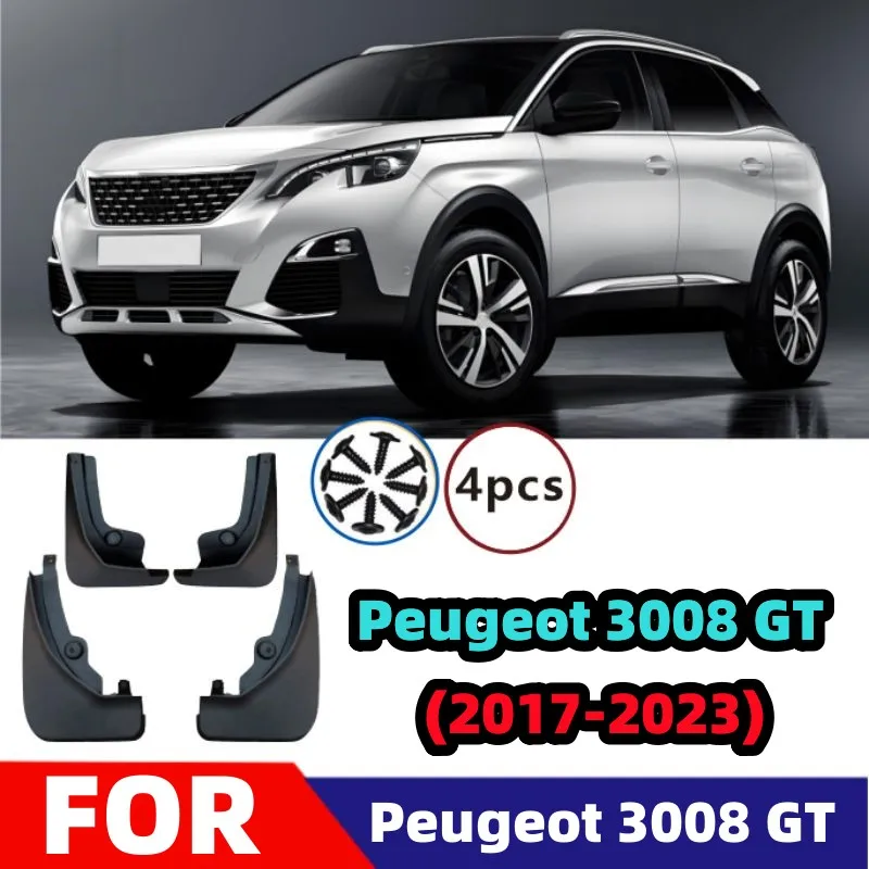 Für Peugeot 3008 GT 2017 2018 2019 2020 2021 2022 2023 Auto Schmutzfänger Vorne Hinten Rad Kotflügel Spritzschutz Kotflügel Zubehör