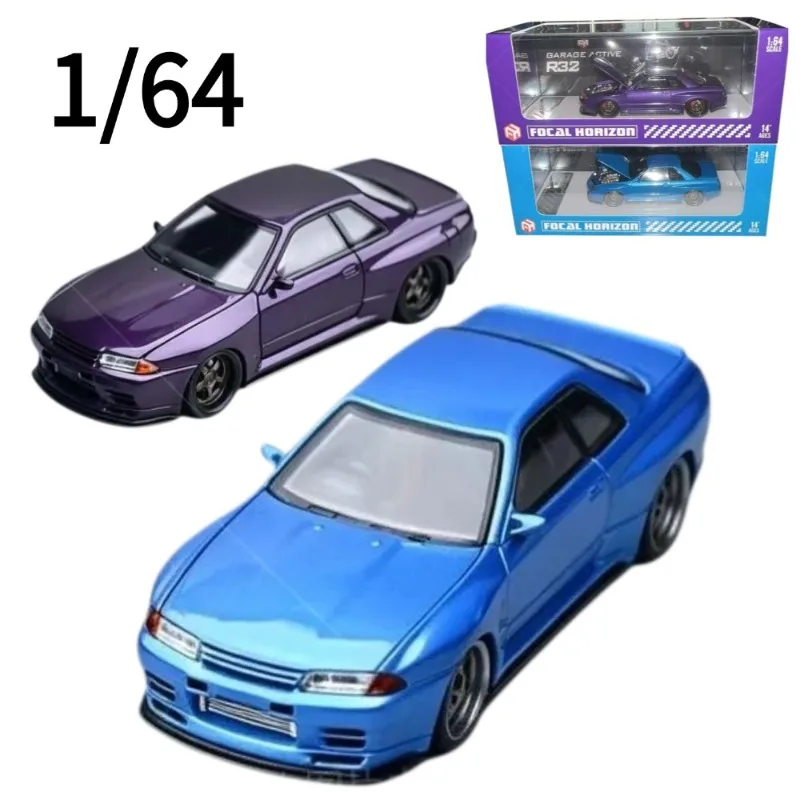 FH Diecast 1:64 Scale Nissan GT‑R R32 Alloy Nissan Play Vehicles Collectible Model Cars Toys for Boys Gift