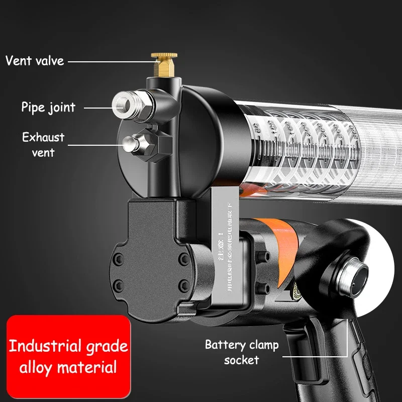 Portable Electric Grease Gun High Pressure Automatic Grease Gun Filler for Makita 18V Lomvum Zhipu Hongsong Li-ion Battery