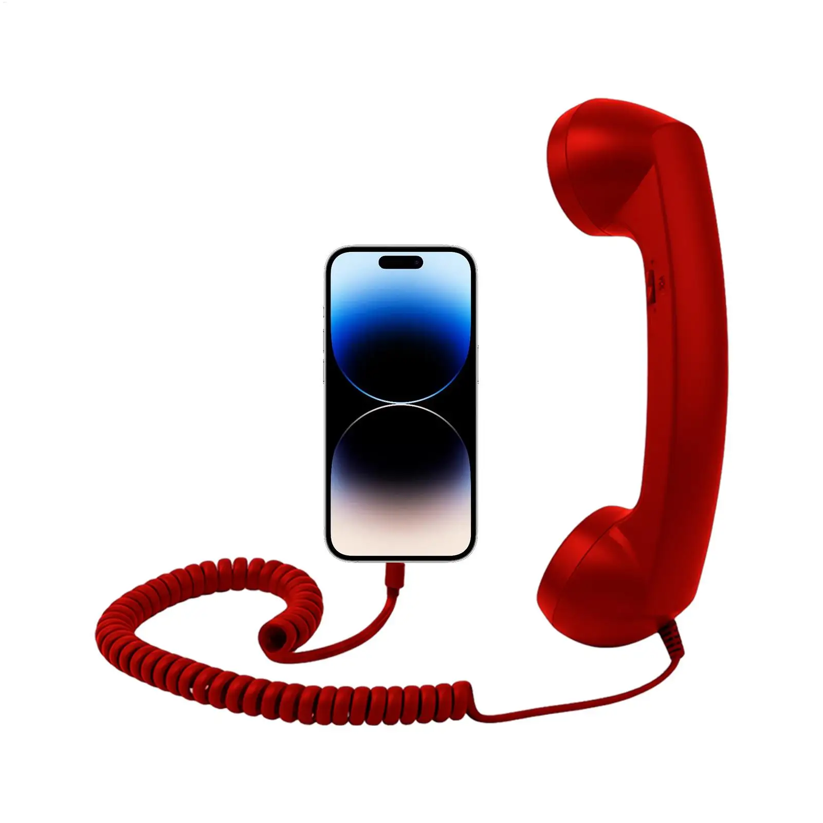 Corded Handset For Cell Phone Retro Comfortable Type-C Electronics Accessories Cell Phone To Landline Adapter For Offices Travel