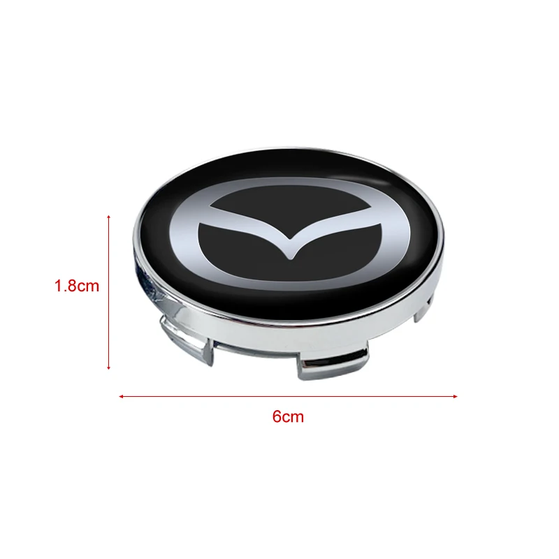 4pcs 60mm Car Wheel Center Hub Cap Rim Cover Emblem Stickers For Mazda 2 3 4 5 6 7 8 ATENZA Axela 5 6 323 626 MS RX8 CX6 5 4 MX3