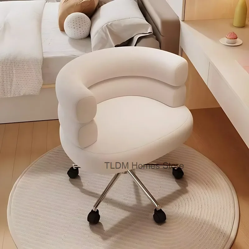 Light luxury high-end bedroom computer chair home dressing table stool girls cute back lift makeup chair leisure chair