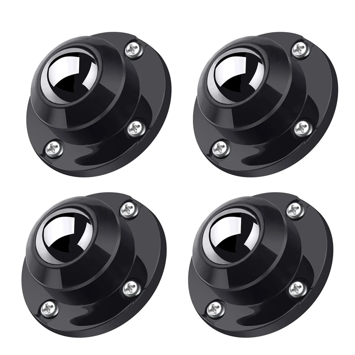 4 Pack 1 Inch Self Adhesive Caster Wheels for Furniture, Low Profile Swivel Wheels for Small Appliance Storage Bins