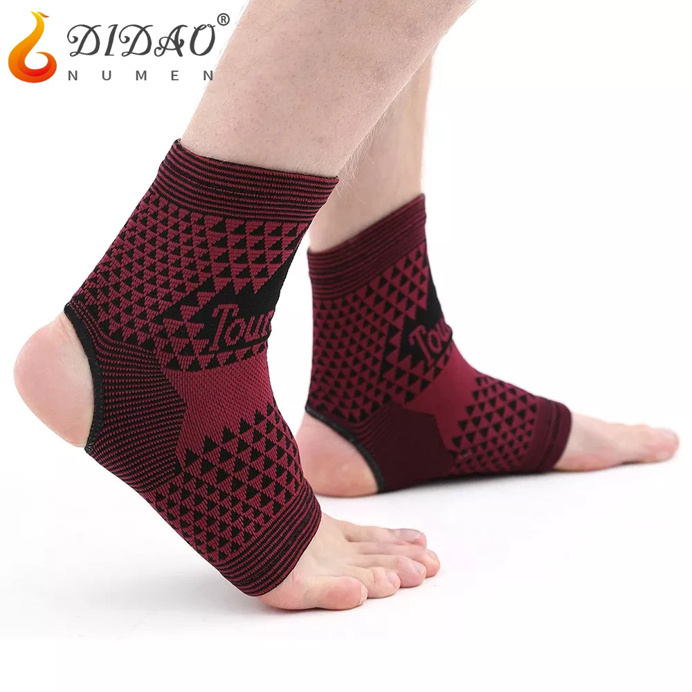 

2Pcs Tourmaline Ankle Brace Magnetic Therapy Compression Sleeve Relieve Joint Pain Health Care Ankle Support