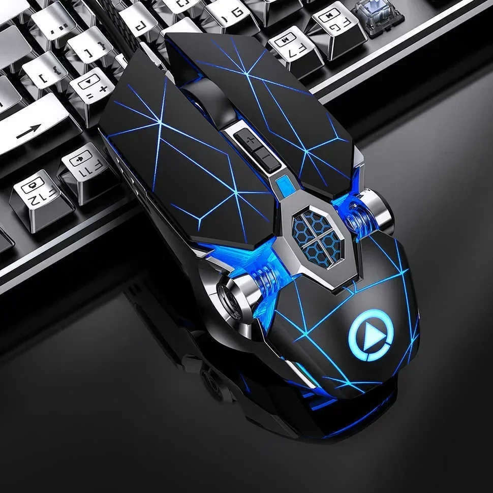 Silent Mice Gaming Mouse For PC Laptop Computer 2.4G USB Gaming Mouse Wireless Optical 1600DPI 7 Color LED Backlit Rechargeable