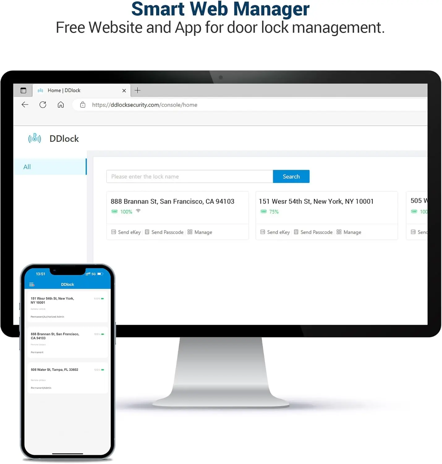Veise Smart Deadbolt مع التحكم في التطبيق، قفل ذكي للدخول بدون مفتاح للباب الأمامي، قفل باب رقمي إلكتروني مع رمز