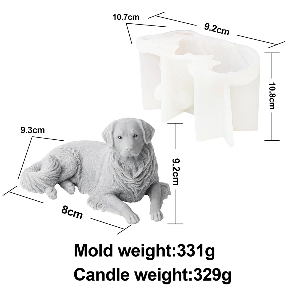 Dog/Cat Pet Statue Candle Mold Teddy/Chinchilla/Garfield/Poodle/Bichon Candle Mould Making Food Grade Silicone tool Home Decor