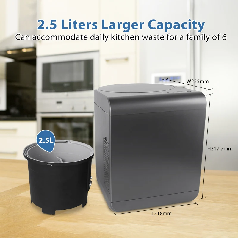 2023 New Arrival 2.5L Smart Waste Kitchen Composter Kitchen Waste Composting Machine Kitchen Composter